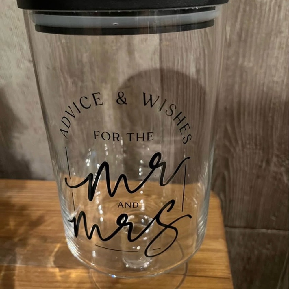 Advice & Wishes Jar for the Mr and Mrs